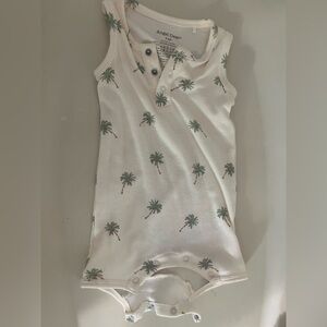 Angel Dear Palm Tree Print Baby Onesie 3-6mo